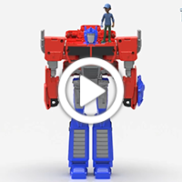 F7663 - Transformers EarthSpark Spin Changer Optimus Prime and Robby Malto